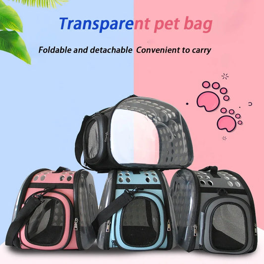 4 sacs de transport transparent pour chat