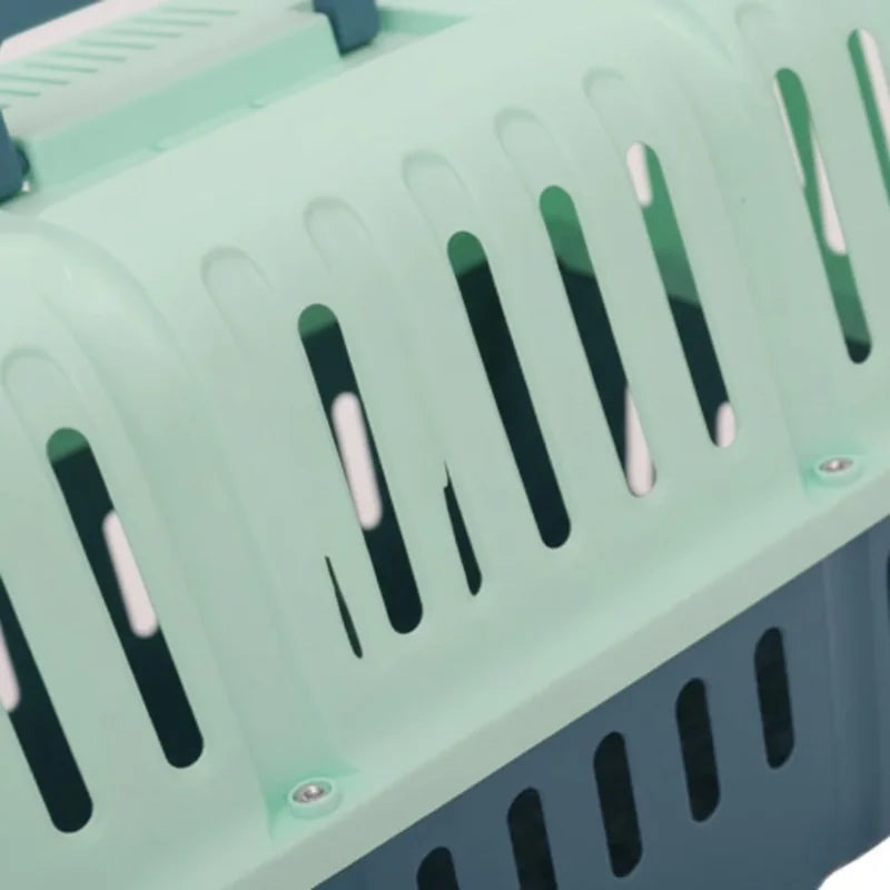 Zoom sur une cage de transport chat