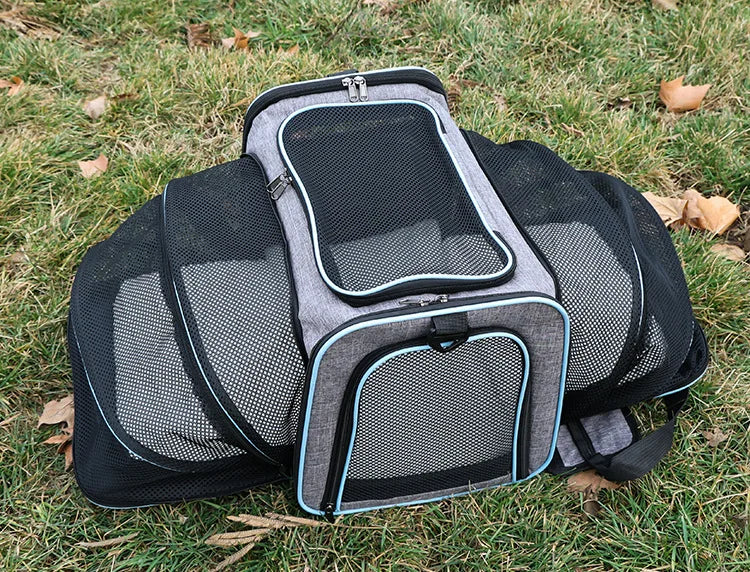 Sac transport souple pliable respirant pour chat