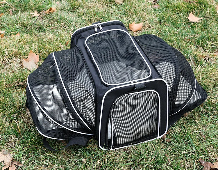 Sac transport souple pliable respirant pour chat