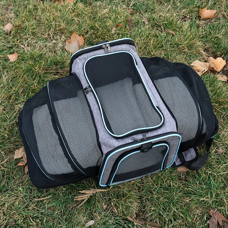 Sac transport souple pliable respirant pour chat