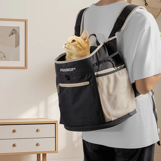 Sac à dos de transport respirant pour chat