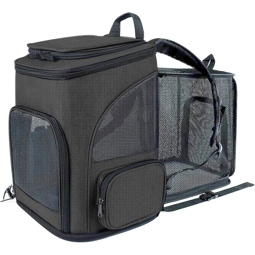 Sac à dos extensible respirant pour chat