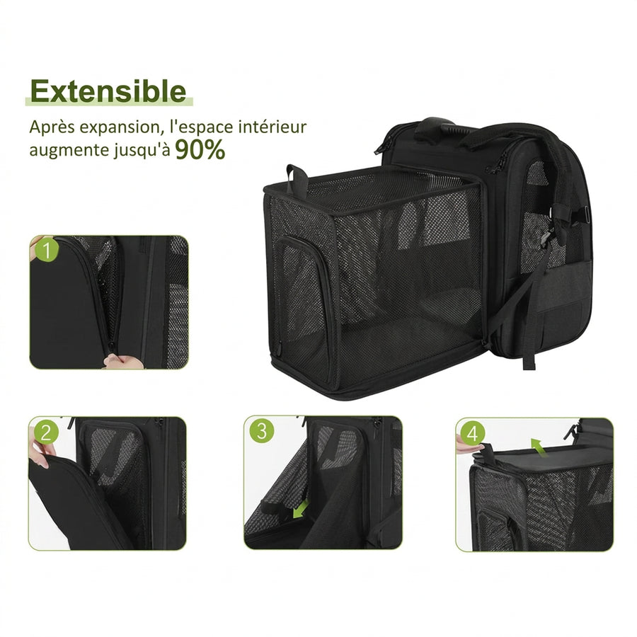 Un sac extensible pour plus de place à l’intérieur