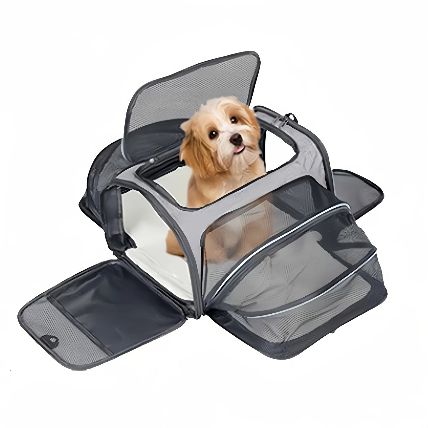 Sac transport souple pliable respirant pour chat