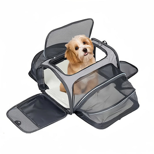Sac transport souple pliable respirant pour chat