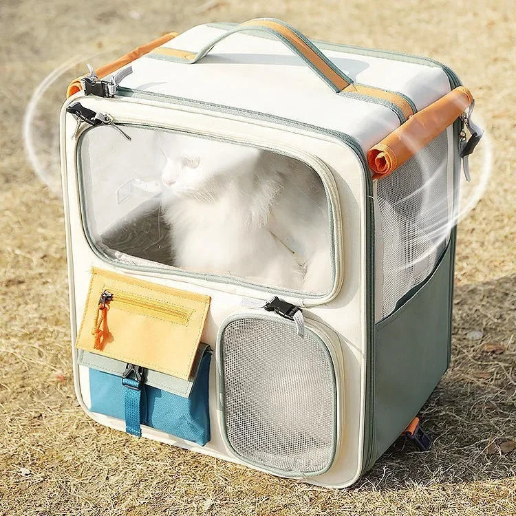 Sac transport trolley pliable grande capacité pour chat