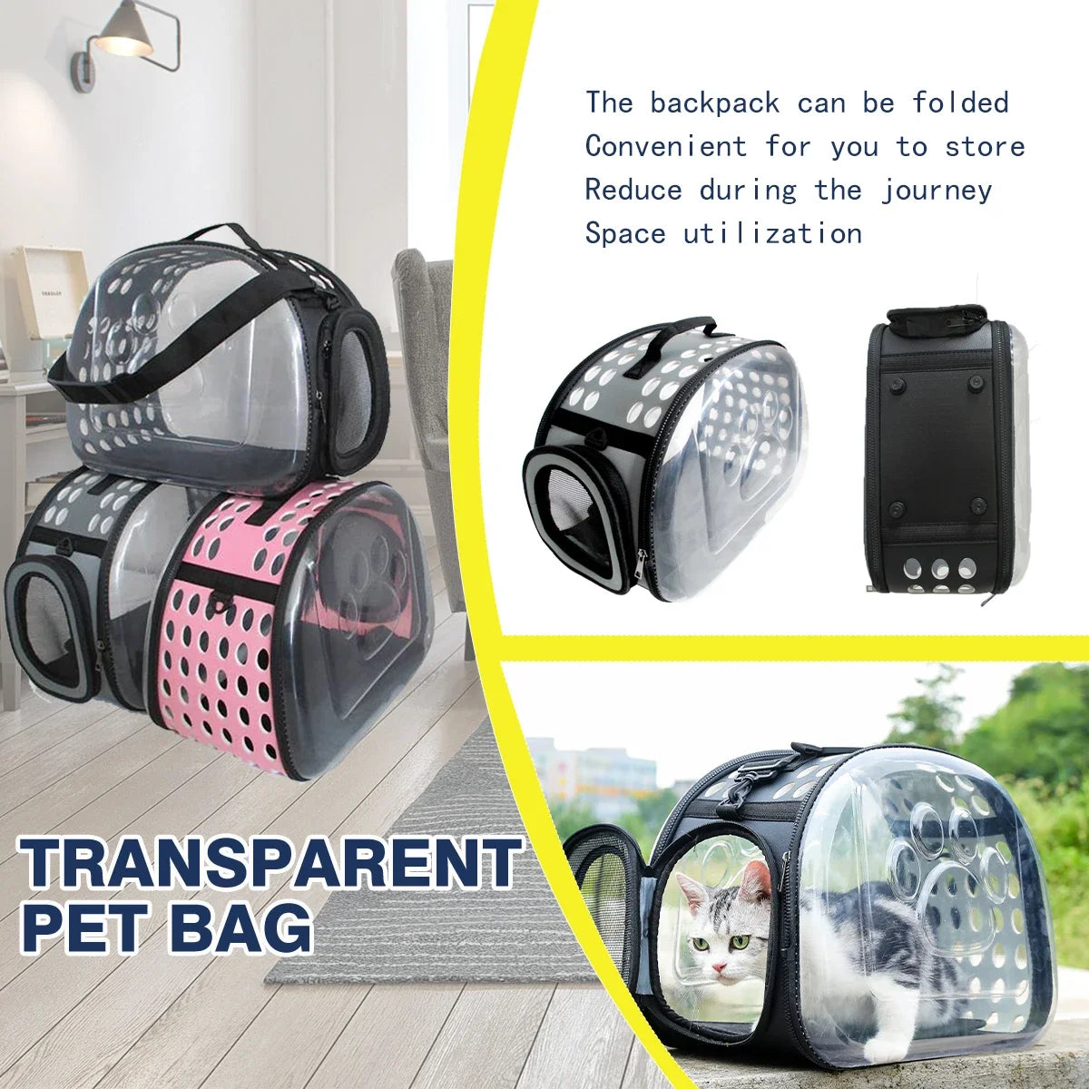 sac de transport transparent pour chat