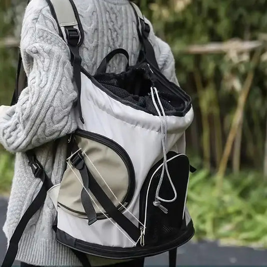 sac à dos de transport gris pour chat
