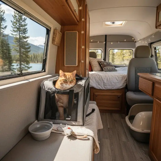 Transporter un chat en camping-car ou van : organisation complète