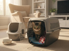 Chat qui refuse de sortir de sa cage après le voyage : comment l’aider à se réadapter