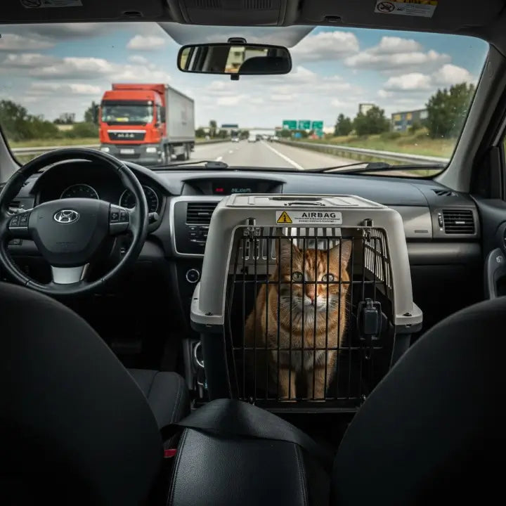 Peut-on voyager avec un chat sur le siège avant ?