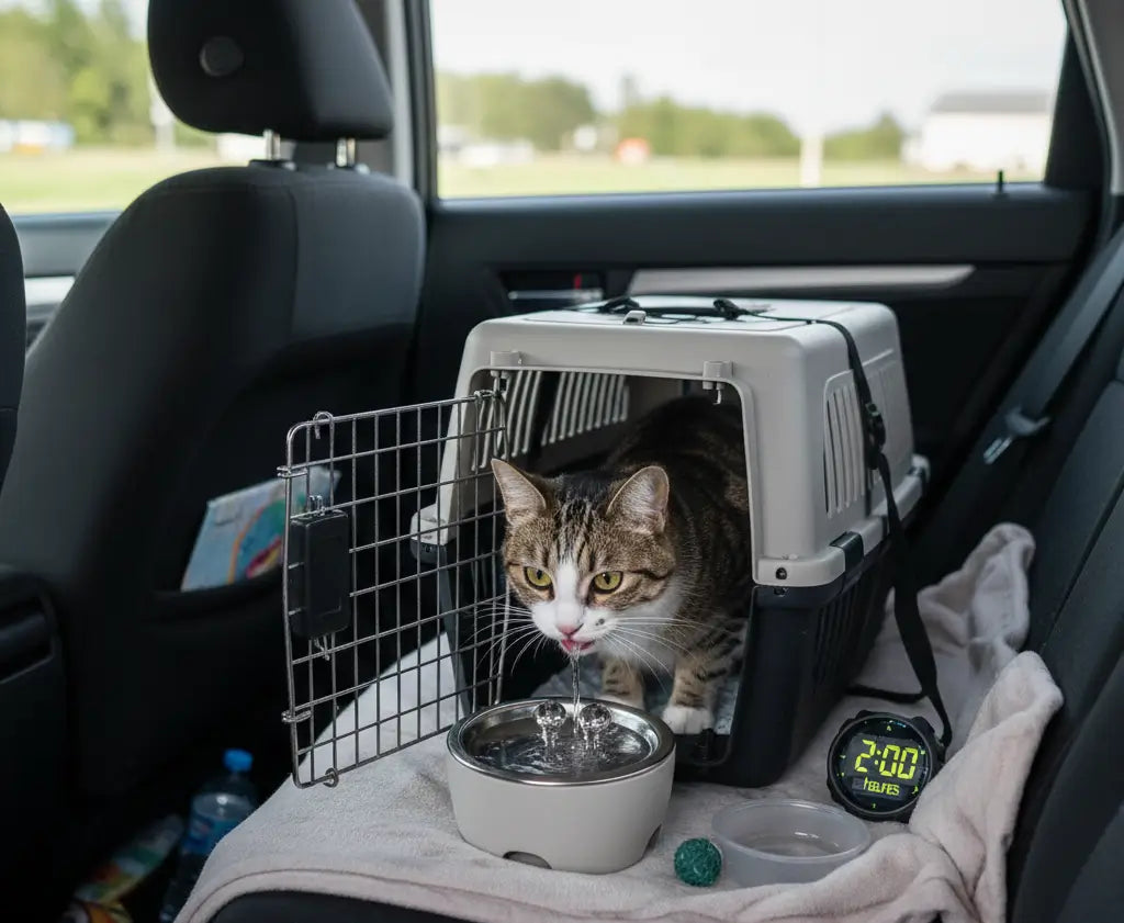 Combien de temps un chat peut-il rester en voiture sans pause ?