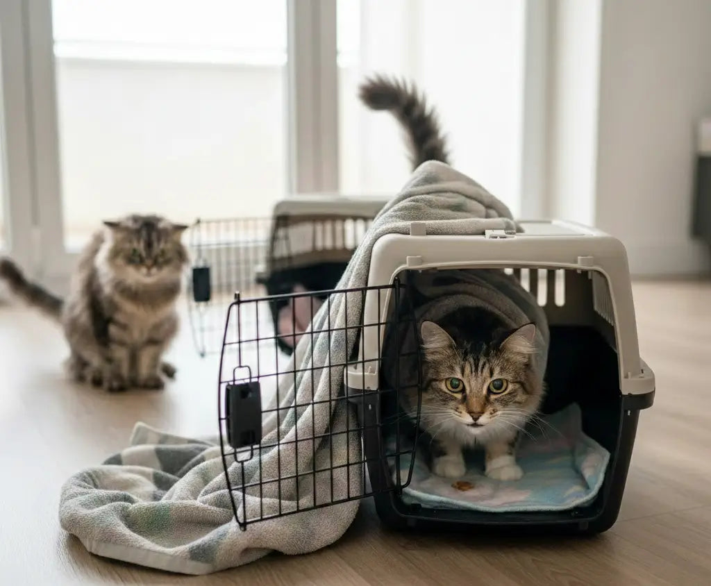 Comment mettre un chat agressif dans une cage de transport ?