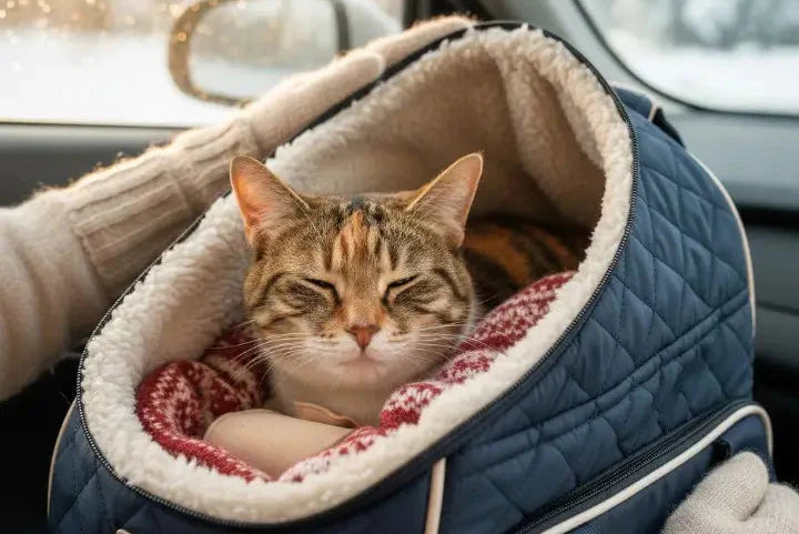Comment transporter un chat en hiver : gestion du froid et des changements de température
