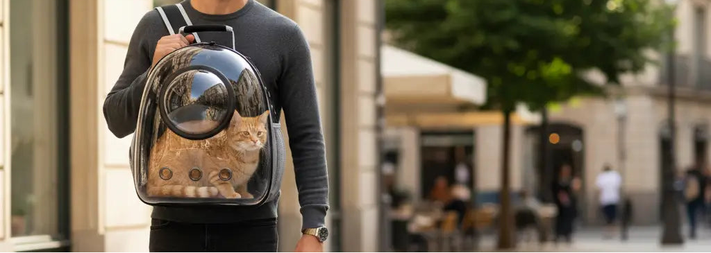 Bannière collection sac à dos chat