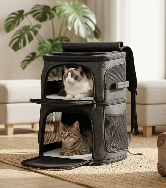 LE SAC TRANSPORT CHAT POUR DES TRAJETS L’ESPRIT LÉGER