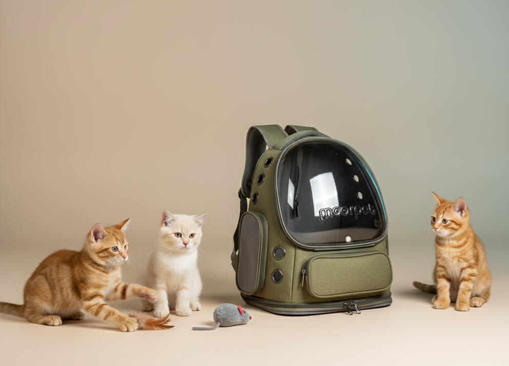 LE SAC TRANSPORT CHAT POUR DES TRAJETS L’ESPRIT LÉGER