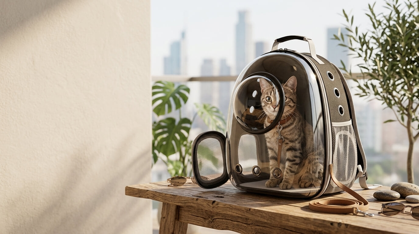 LE SAC TRANSPORT CHAT POUR DES TRAJETS L’ESPRIT LÉGER