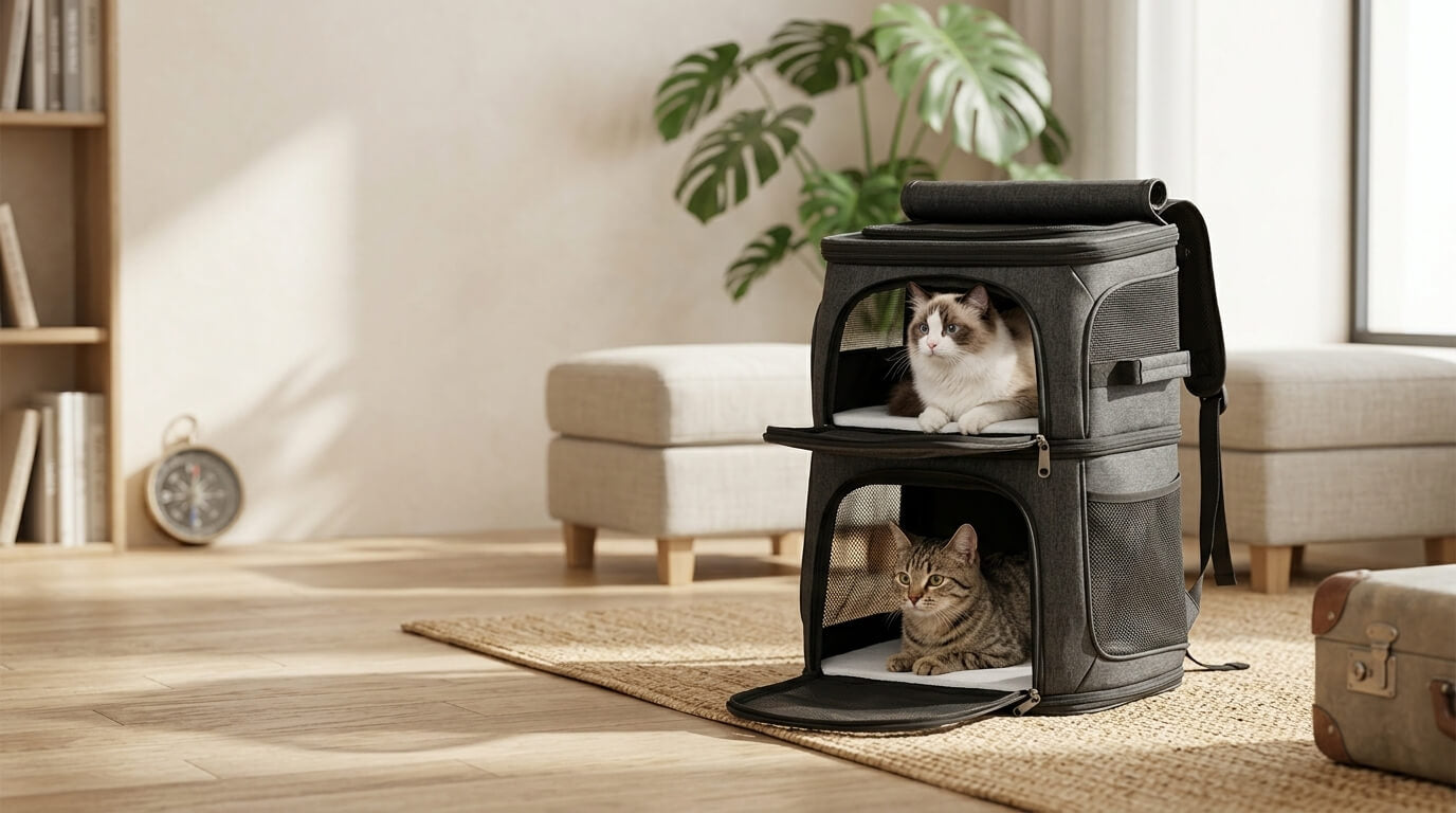 LE SAC TRANSPORT CHAT POUR DES TRAJETS L’ESPRIT LÉGER