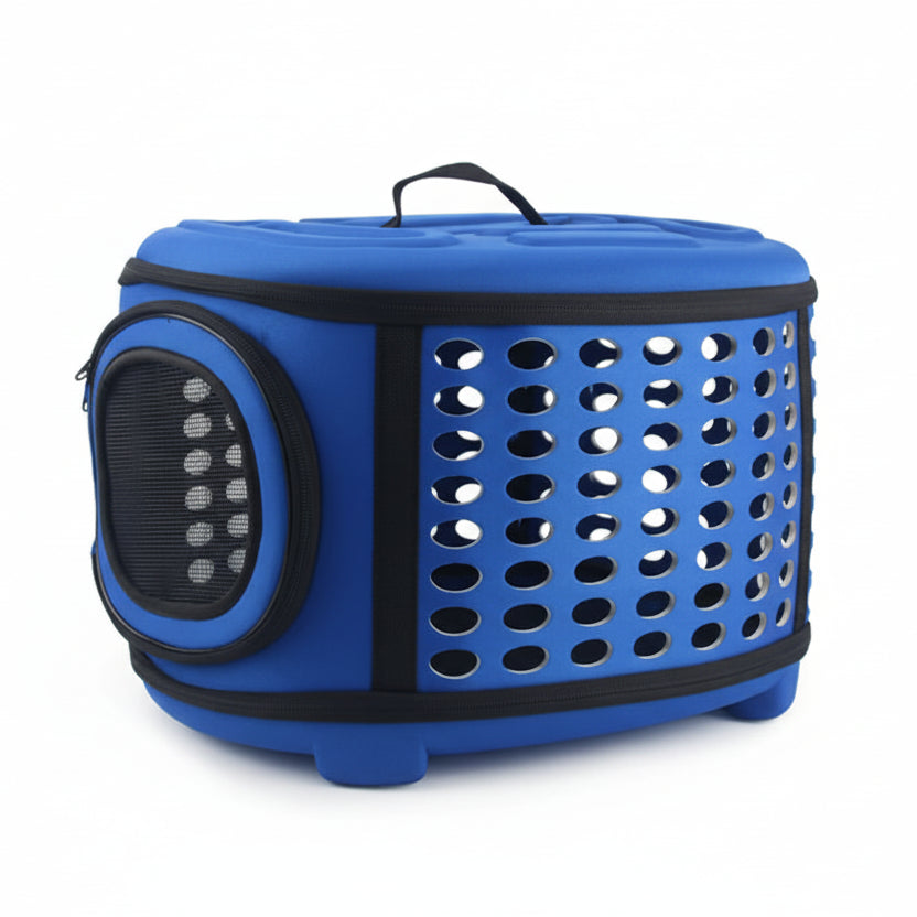 Cage de transport chat pliable et respirante Bleu