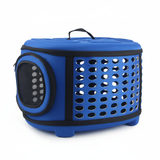 Cage de transport chat pliable et respirante Bleu