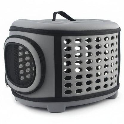 Cage de transport chat pliable et respirante Gris