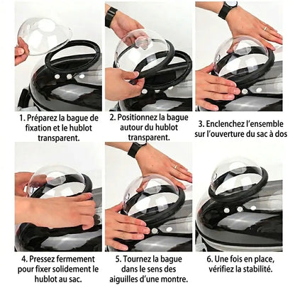 Sac de transport transparent à capsule