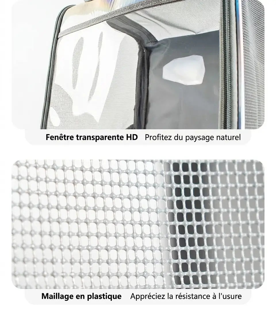 Sac de transport transparent à effet réfléchissant