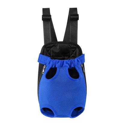 Sac de transport ventral pour chat avec maille respirante Bleu