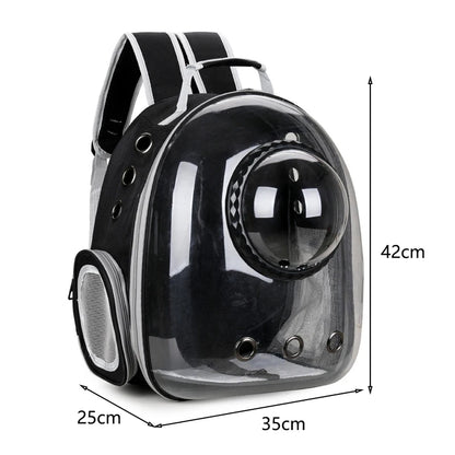 Sac à dos transport capsule transparent pour chat