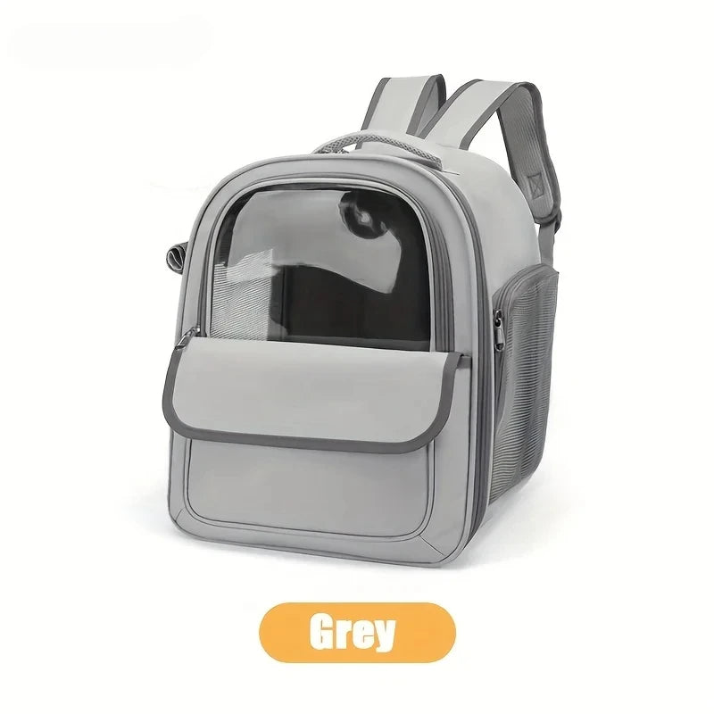 Sac à dos pour chat avec bretelles et visière transparente