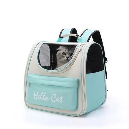 Sac à dos transparent pour chat Hello Cat