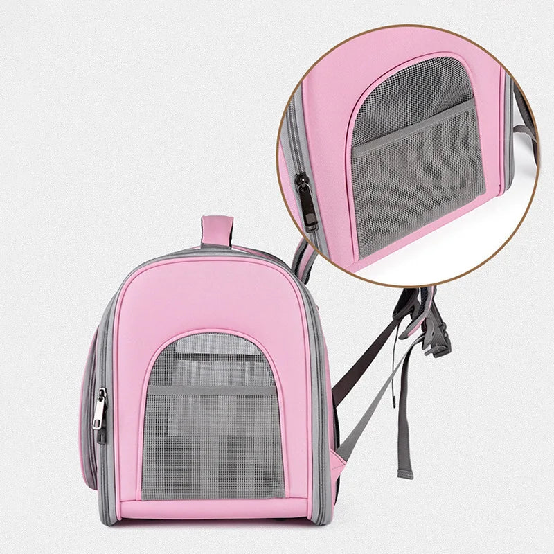 Sac à dos transport chat rigide et sécurisé - Jaune