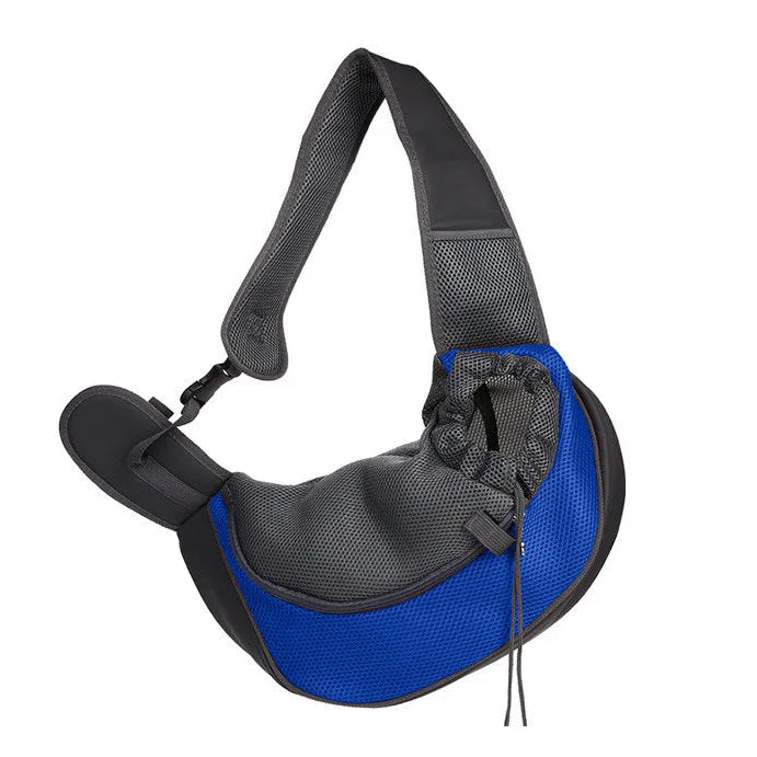 Sac de transport chat en bandoulière ventral Bleu marine