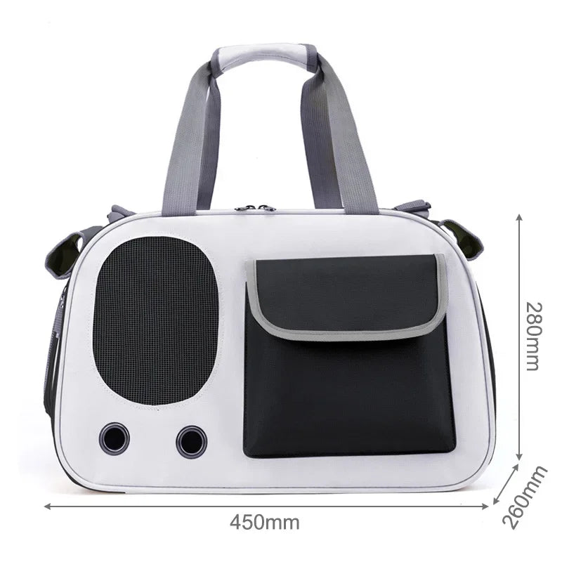 Sac de transport ventral pliable pour chats Noir