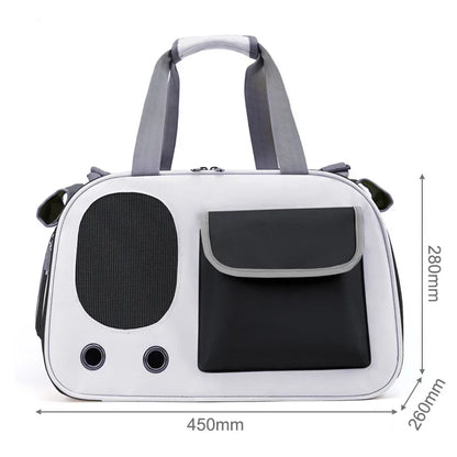 Sac de transport ventral pliable pour chats Noir