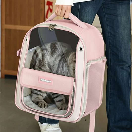 Sac de transport transparent sécurisé rose