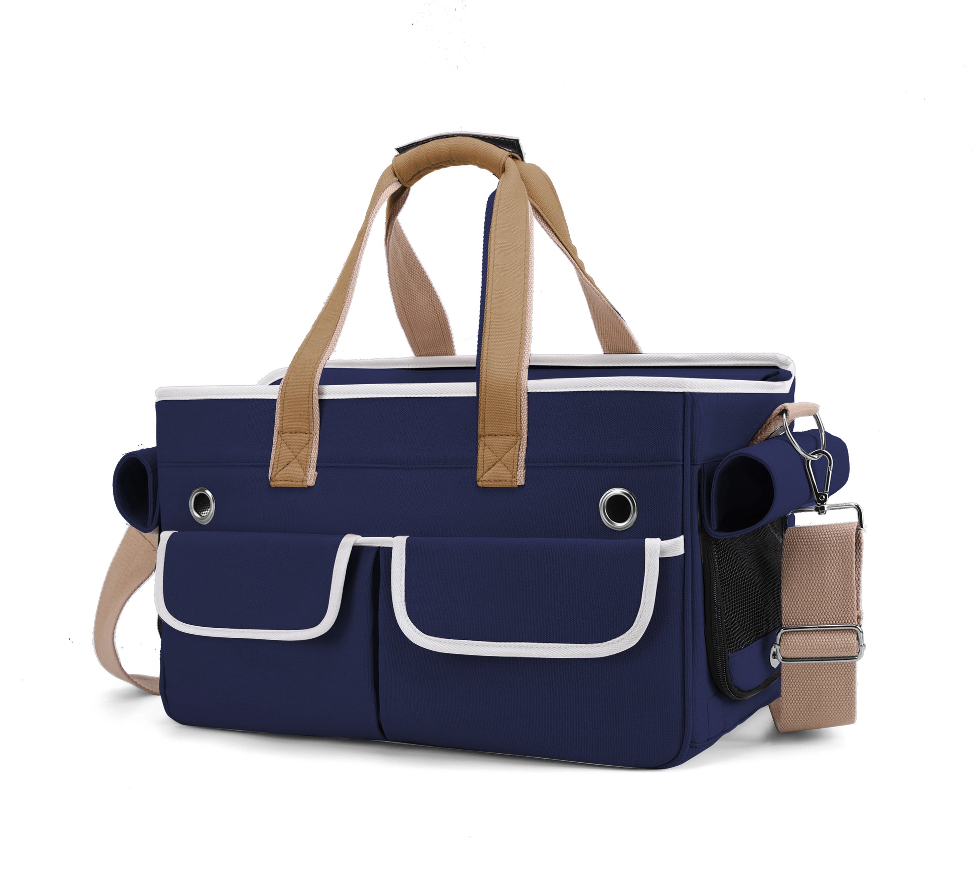 Sac de transport chat ventral à bandoulière Bleu Bleu