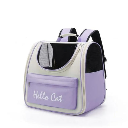 Sac à dos transparent pour chat Hello Cat
