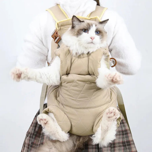 Sac de transport ventral pour chat en nylon