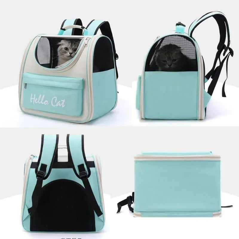 Sac à dos transparent pour chat Hello Cat