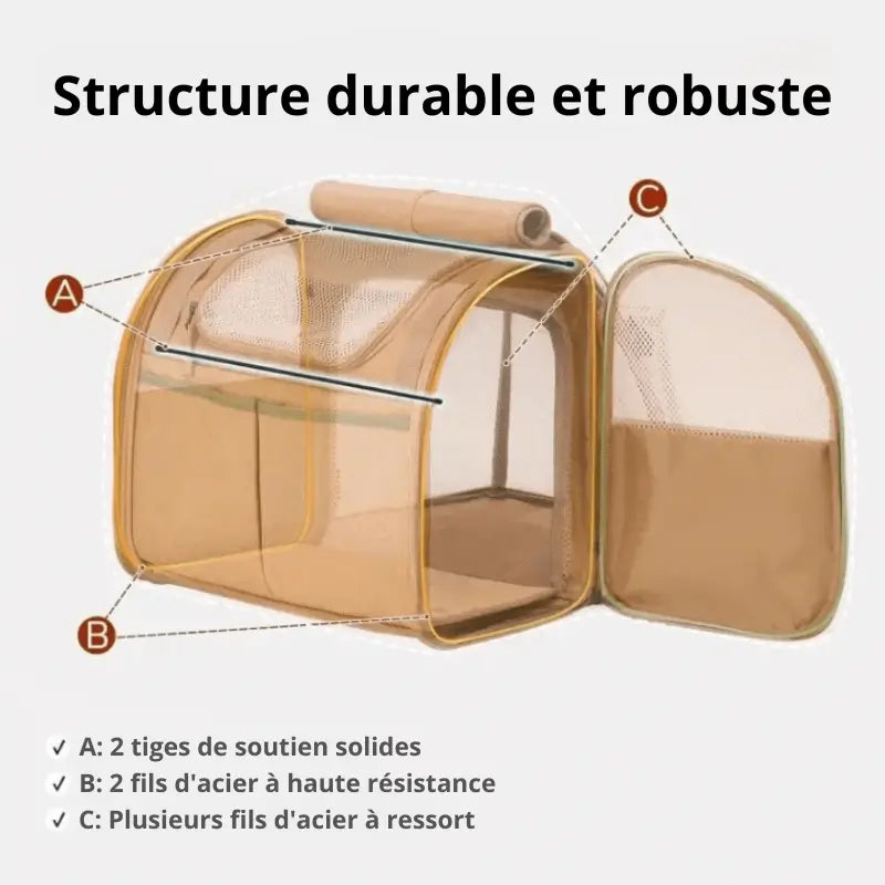 Sac extensible pour chat en tissu Oxford