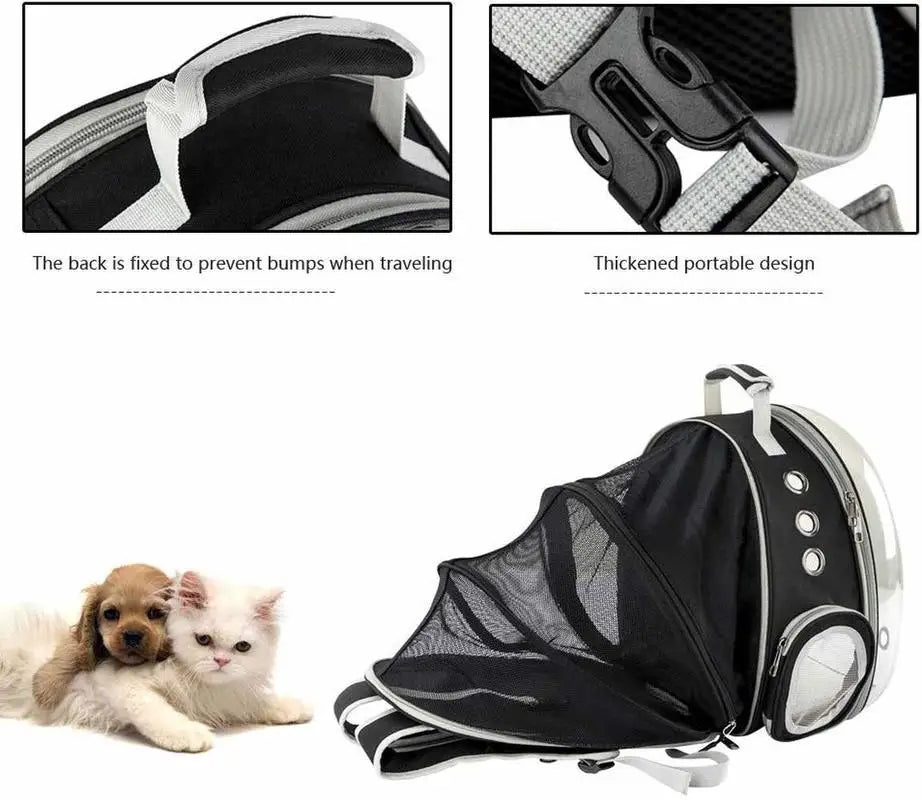 Sac de transport chat avec hublot large et transparente