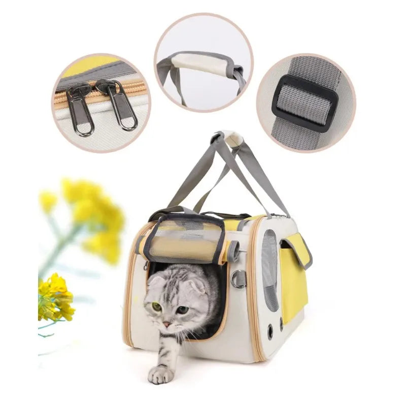 Sac de transport ventral pliable pour chats