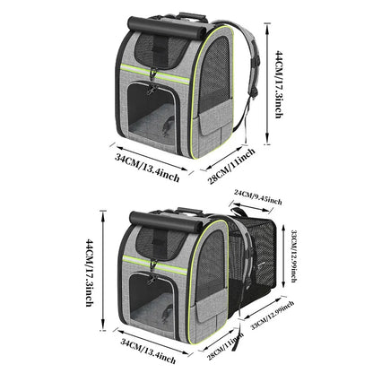 Sac à dos extensible et respirant pour chat