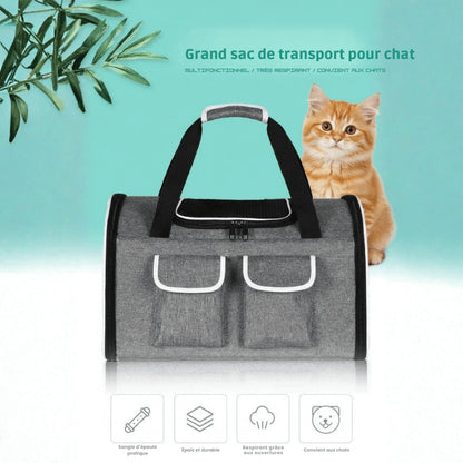 Sac de transport pour 2 chats résistant Noir