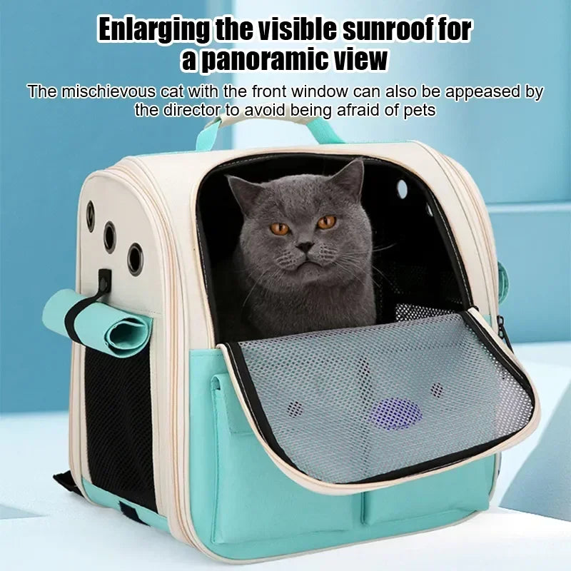 Sac à dos pliable ventilé pour chat