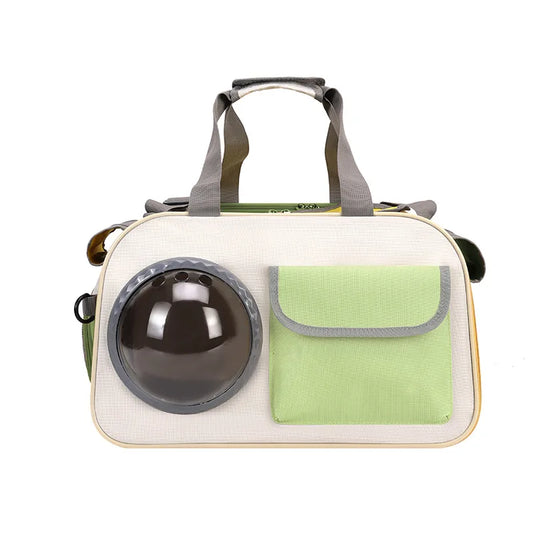 Sac ventral pour chat avec hublot transparent vert Vert