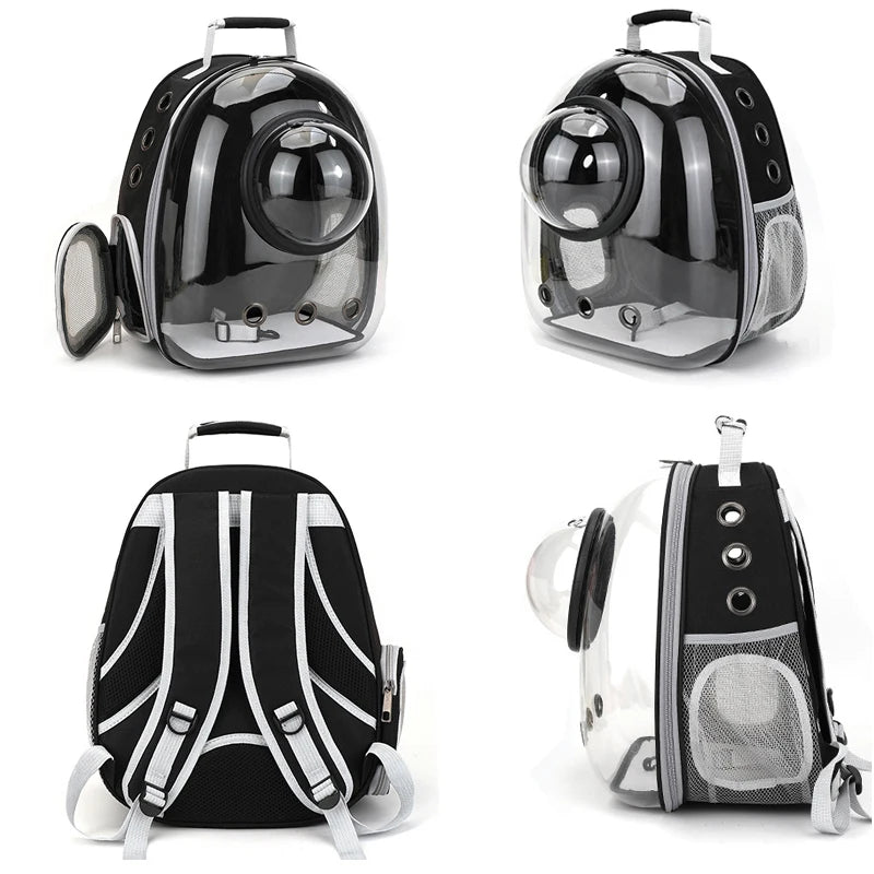 Sac à dos transport capsule transparent pour chat